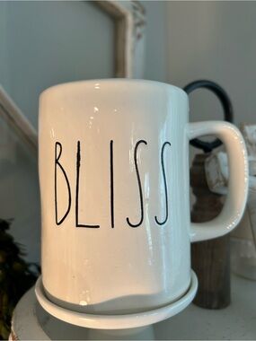 Rae Dunn white 'BLISS' Ceramic Coffee Mug - Home Dining NWT
